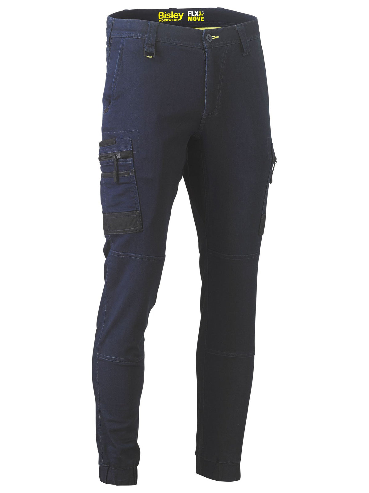 Bisley Workwear BPC6334 Men's Navy 72 Flx And Move™ Stretch Cargo Cuffed Pants BPC6334_BPCTR72