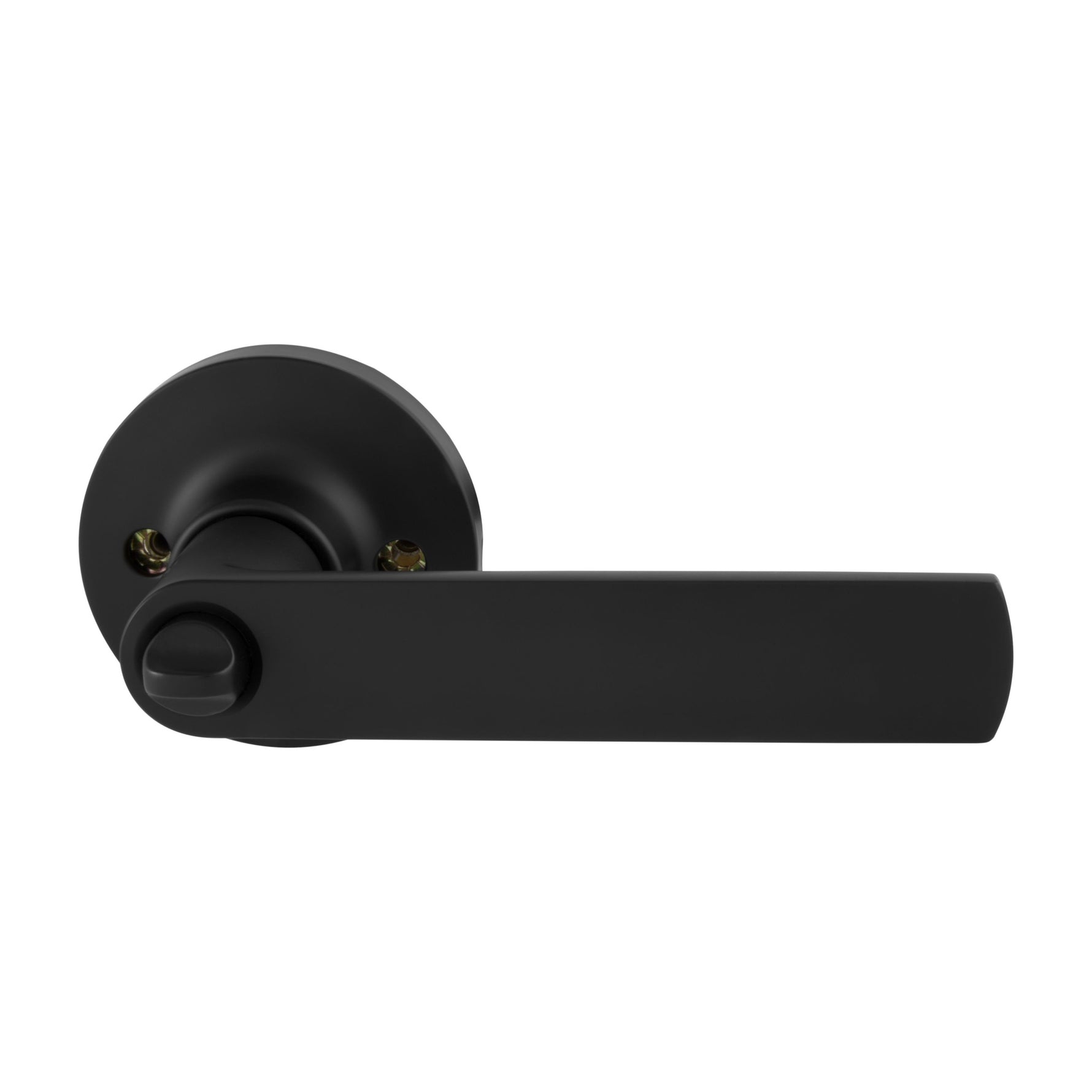 Gainsborough Matte Black Tradepro Round Rose Bela Privacy Lever Set