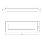 Lemaar Black 150 X 50mm Rectangular Flush Pull