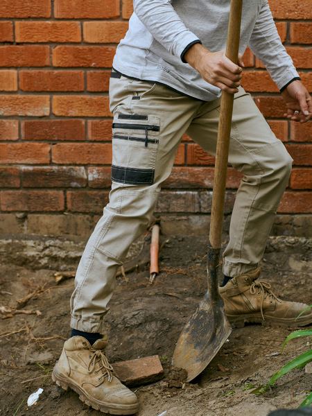 Bisley Workwear BPC6334 Stone 87 Mns Bw Pnt Flx&move Cuffed