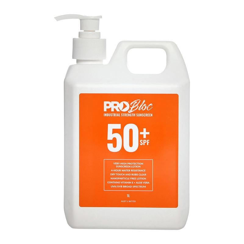 Pro Choice Safety Gear White Probloc Spf 50 + Sunscreen 1L Pump Bottle