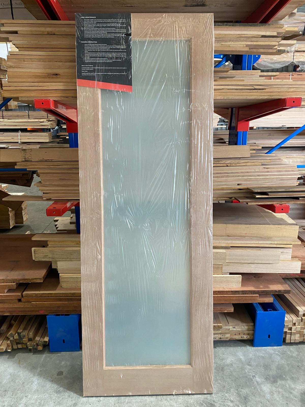 Excel Pacific F1LF Meranti Full Clear External Door 2040 x 820 x 40 ACF1LFMFCED204082040