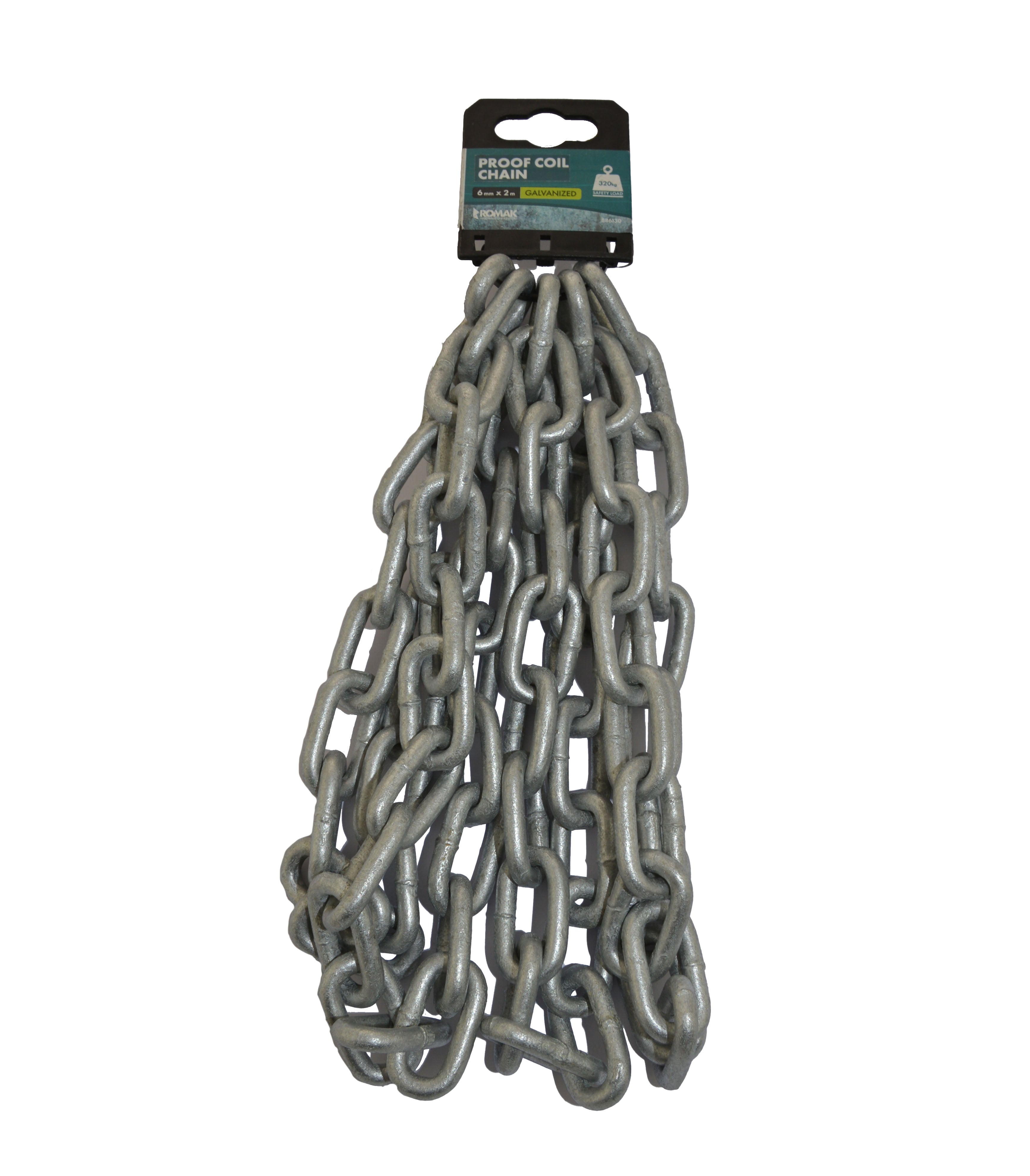 Romak Hot Dip Galvanized Chain 6Mm X 2M 886130
