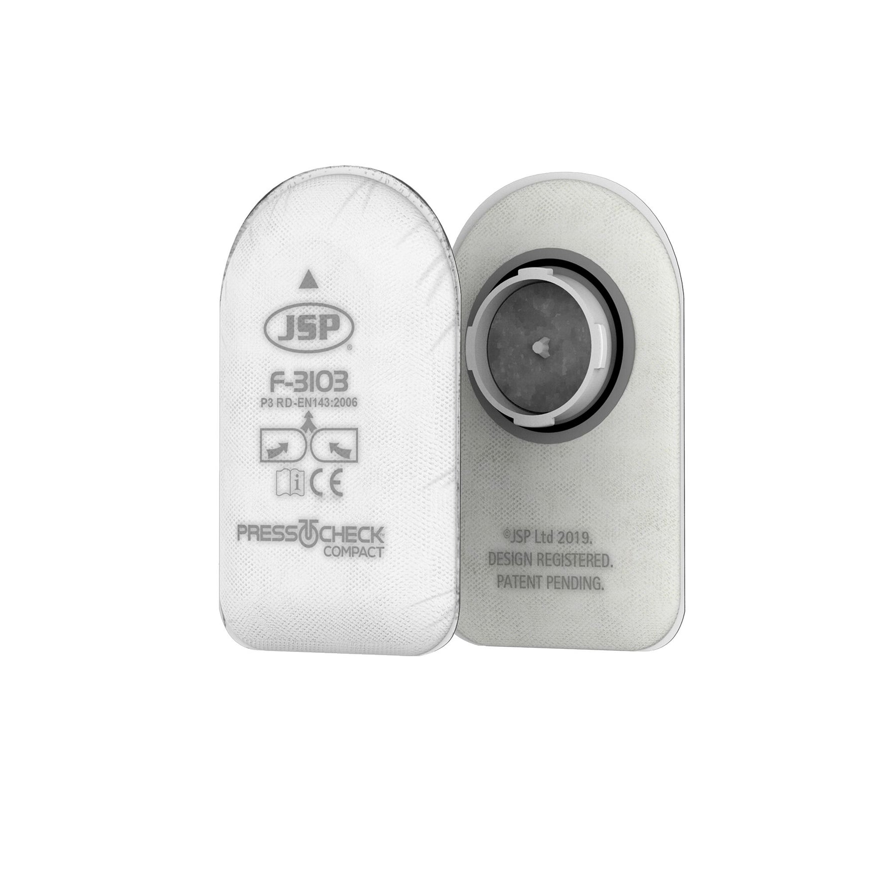 Jsp Safety White Press To Check Compact P3 Filters With Odour Layer