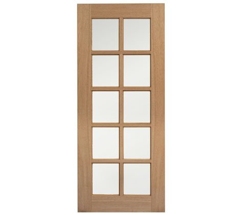 Excel Pacific 10LF Meranti Frosted External Door 2340 x 820 x 40 AC10LFMFED234082040