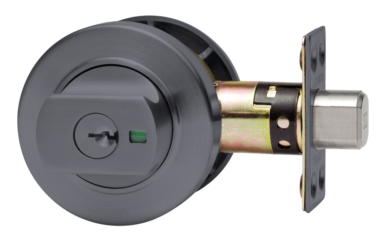 Lockwood Paradigm Deadbolt Round Rose Satin Gun Metal PVD Universal Pack 005/B1GMPVDDP