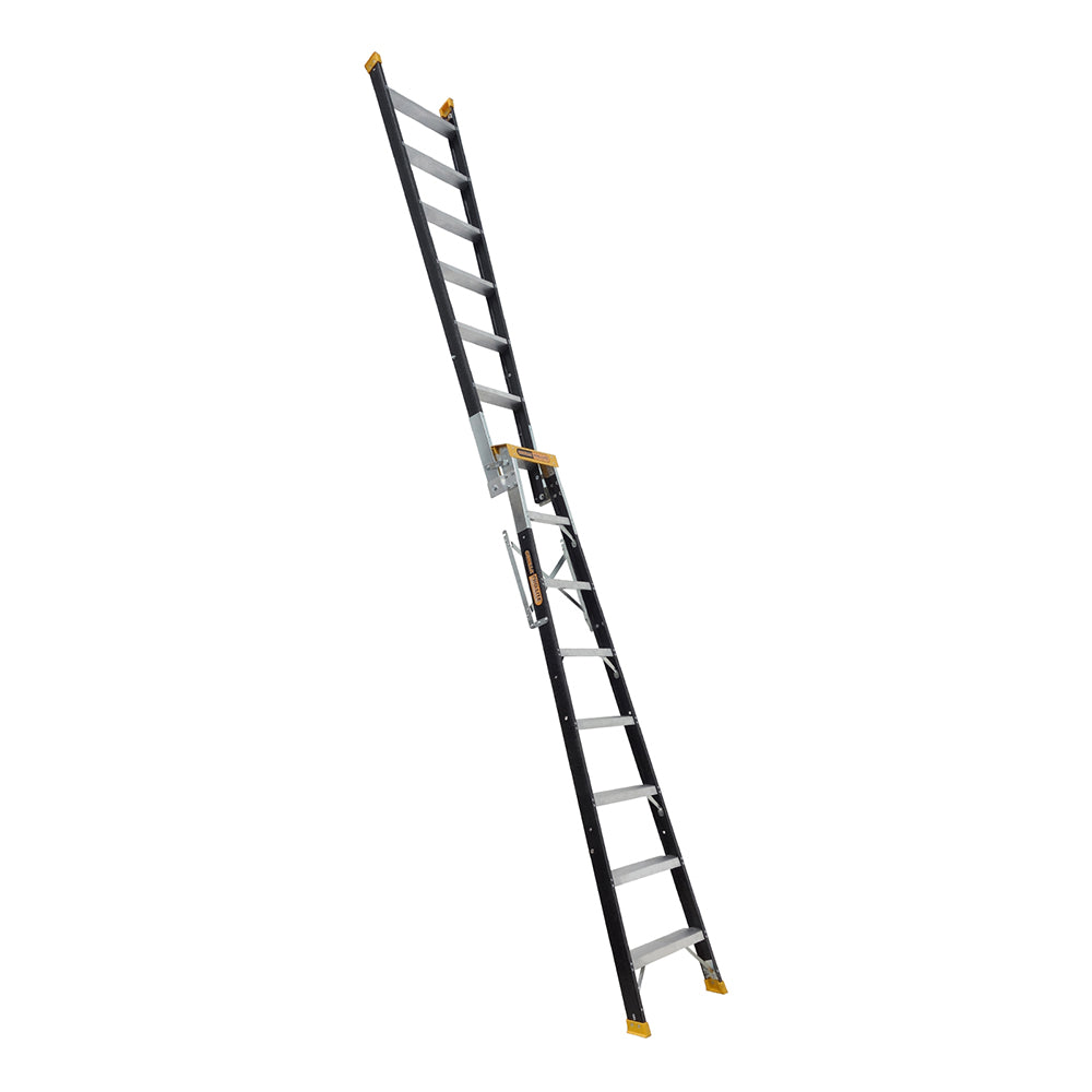 Gorilla FDM008-PRO Pro-Lite 8 Step Fibreglass Dual Purpose Ladder (2.35 - 4.35M) 150kg Industrial