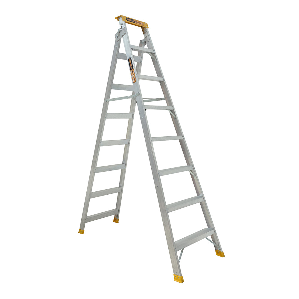 Gorilla DM008-PRO Pro-Lite 8 Step Dual Purpose Aluminium Ladder (2.35 - 4.5M) 150kg Industrial