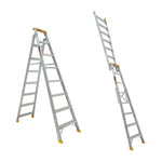 Gorilla DM008-PRO Pro-Lite 8 Step Dual Purpose Aluminium Ladder (2.35 - 4.5M) 150kg Industrial