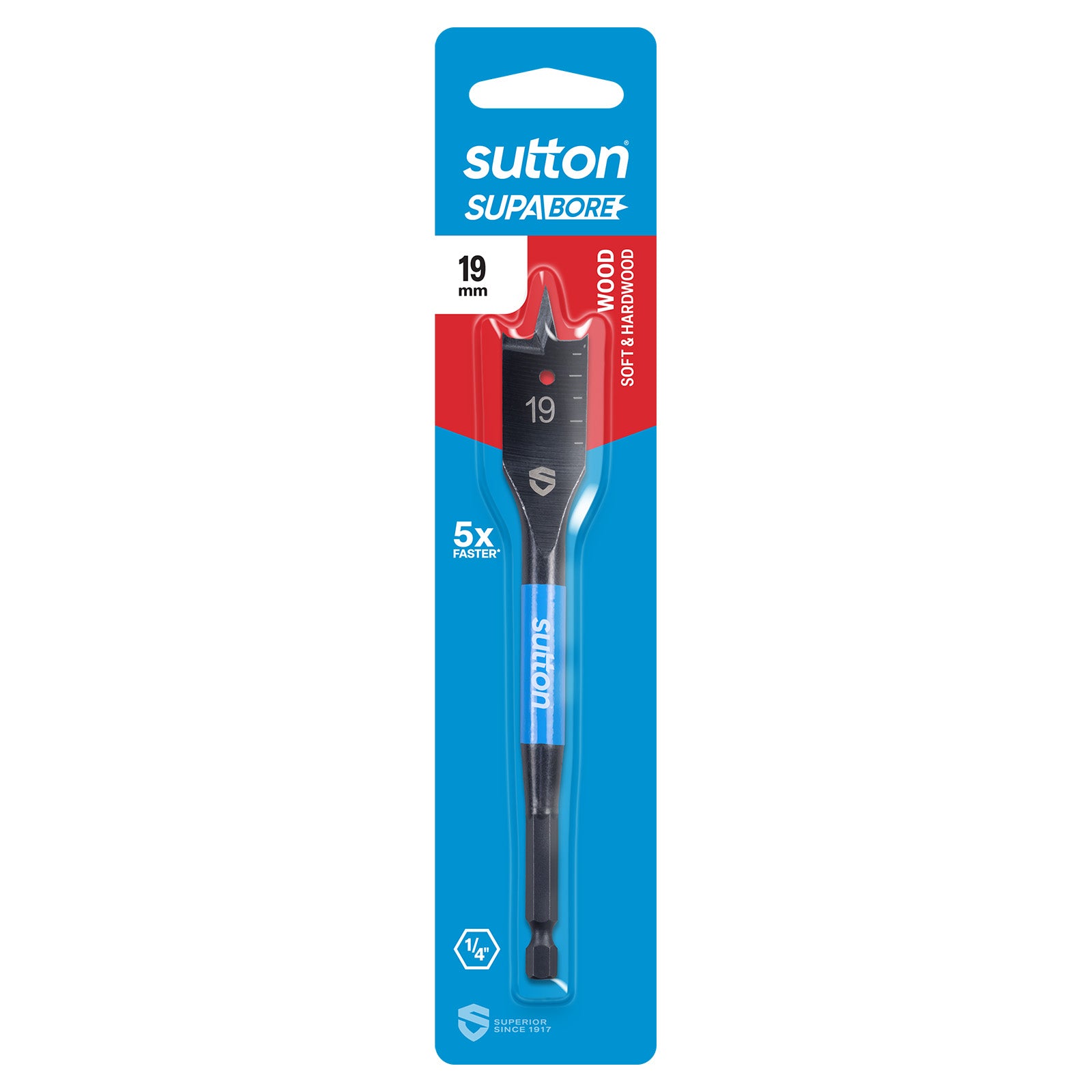 Sutton Tools Drill Spade Bit Supabore Carded 19.0Mm D5011900