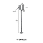 Vuetrade Post Support - 600mm X 90mm Full Stirrup VPS60090
