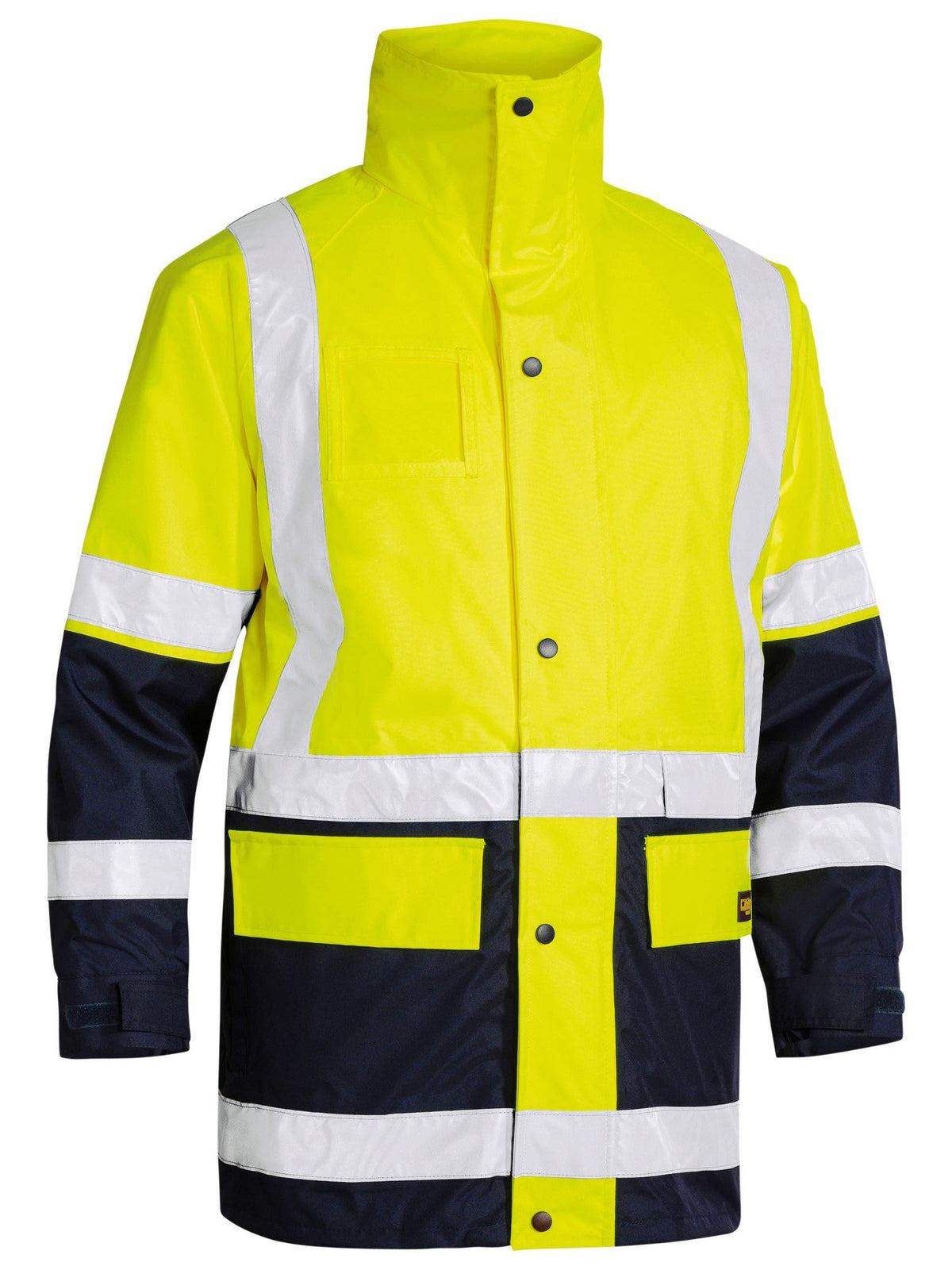 Bisley Workwear BK6975 Men's Yellow/Navy 5XL Taped 5 In 1 Rain Jacket BK6975_TT045XL