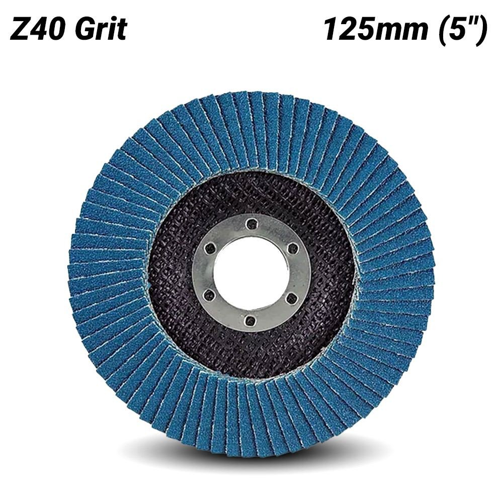 Makita 125mm Economy Flap Disc 40# Zirconia - Angled D-63781