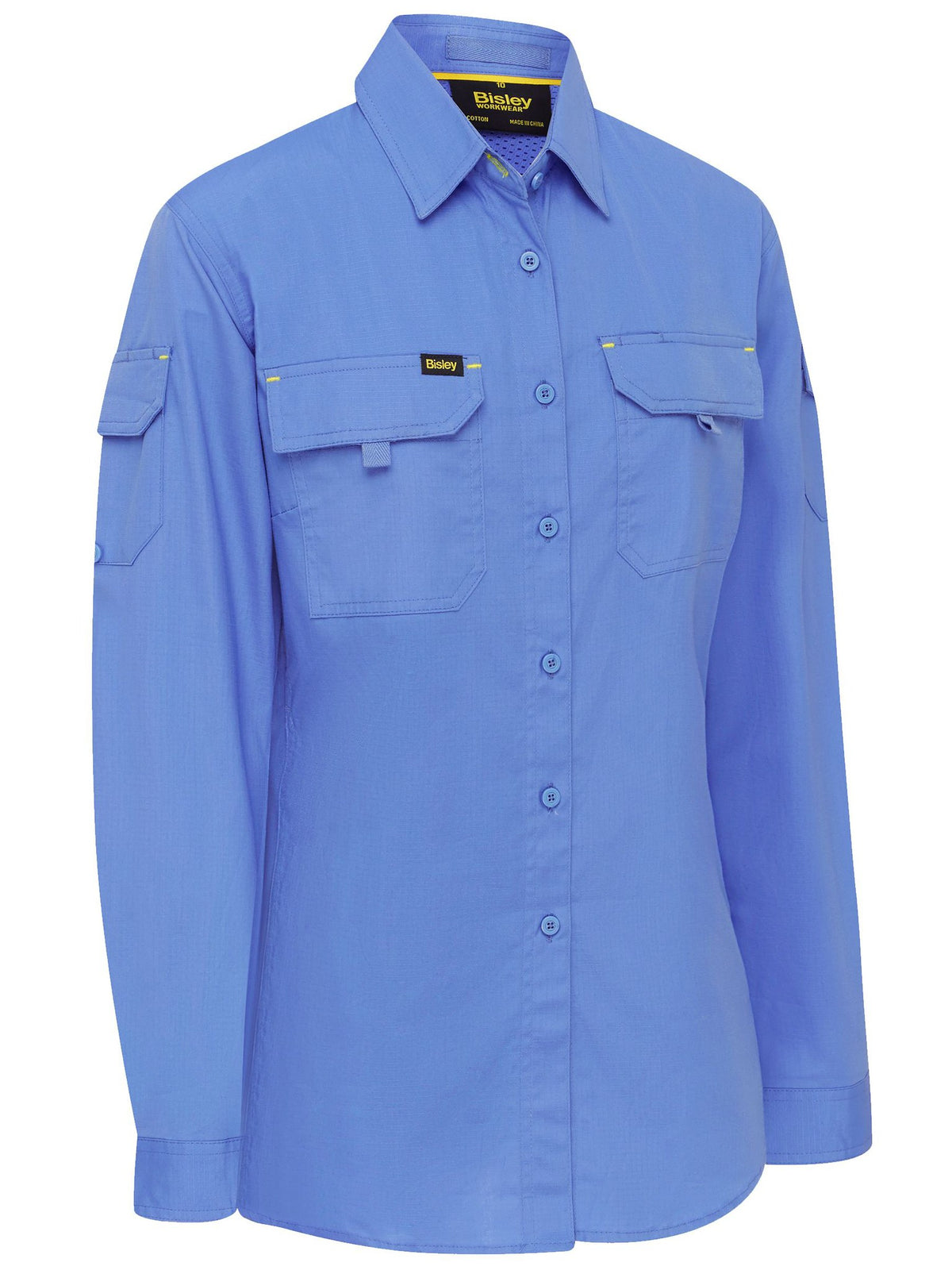 Bisley Workwear BL6414 Women's Blue 10 Womens X Airflow™ Ripstop Shirt BL6414_BULT10