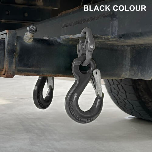 Austlift Grade 80 Vehicle Chain Safety Hook Set 6mm Black 103506B