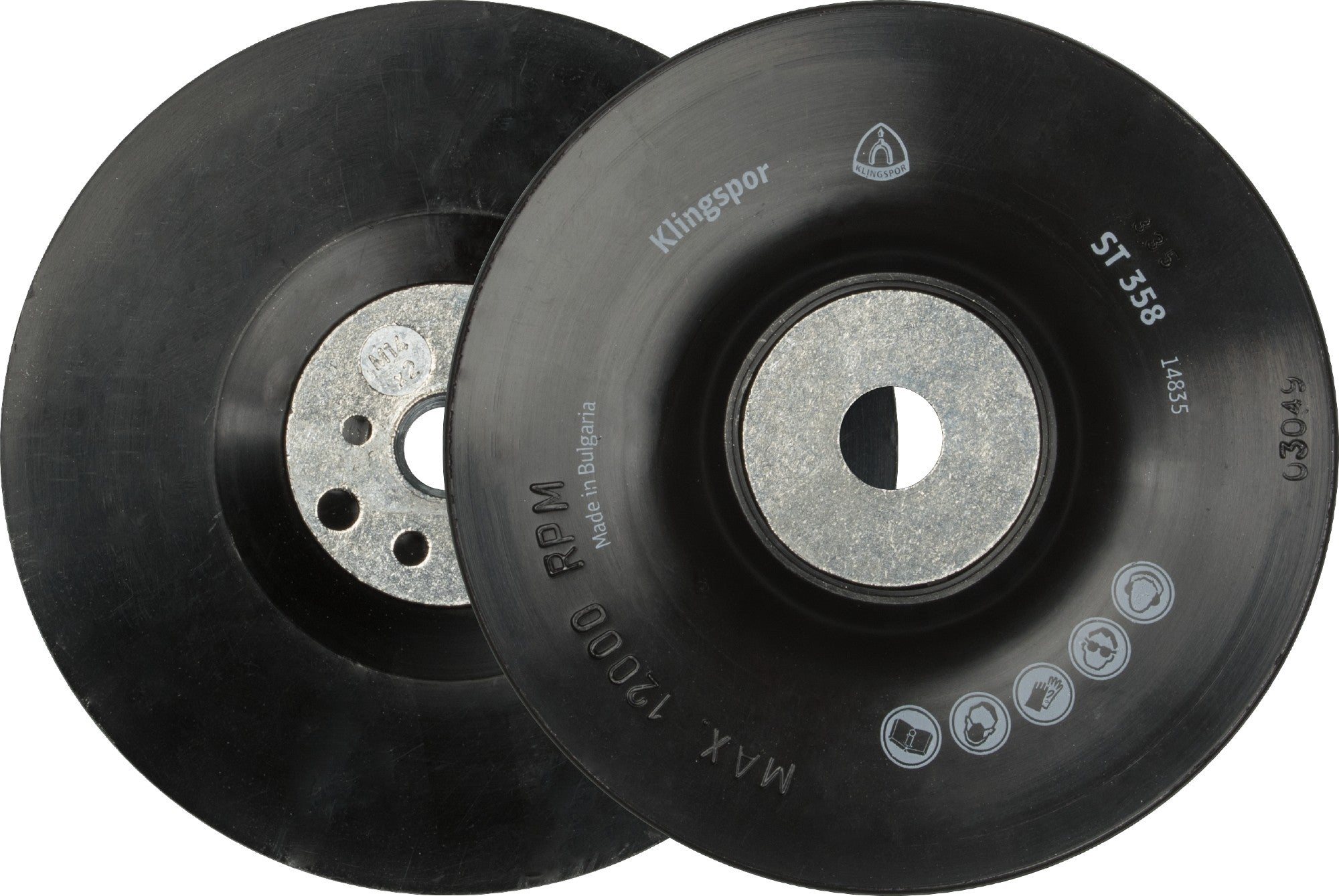 Klingspor 14835 ST 358 125mm M14 thread fibre disc backing pad