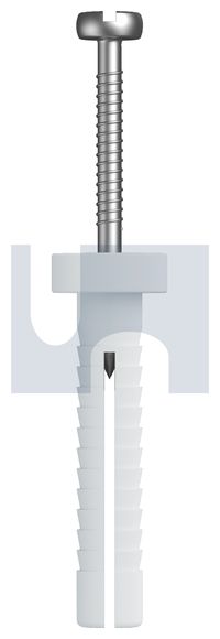 Hobson Nylon Natural Nail In Anchor -Mushroom Hd Nylon Body Steel Pin 5X25 Pack of 500 FSMNR100