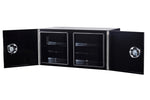 KA Boxes Truck Box - Double Door - 2 Shelves - Black