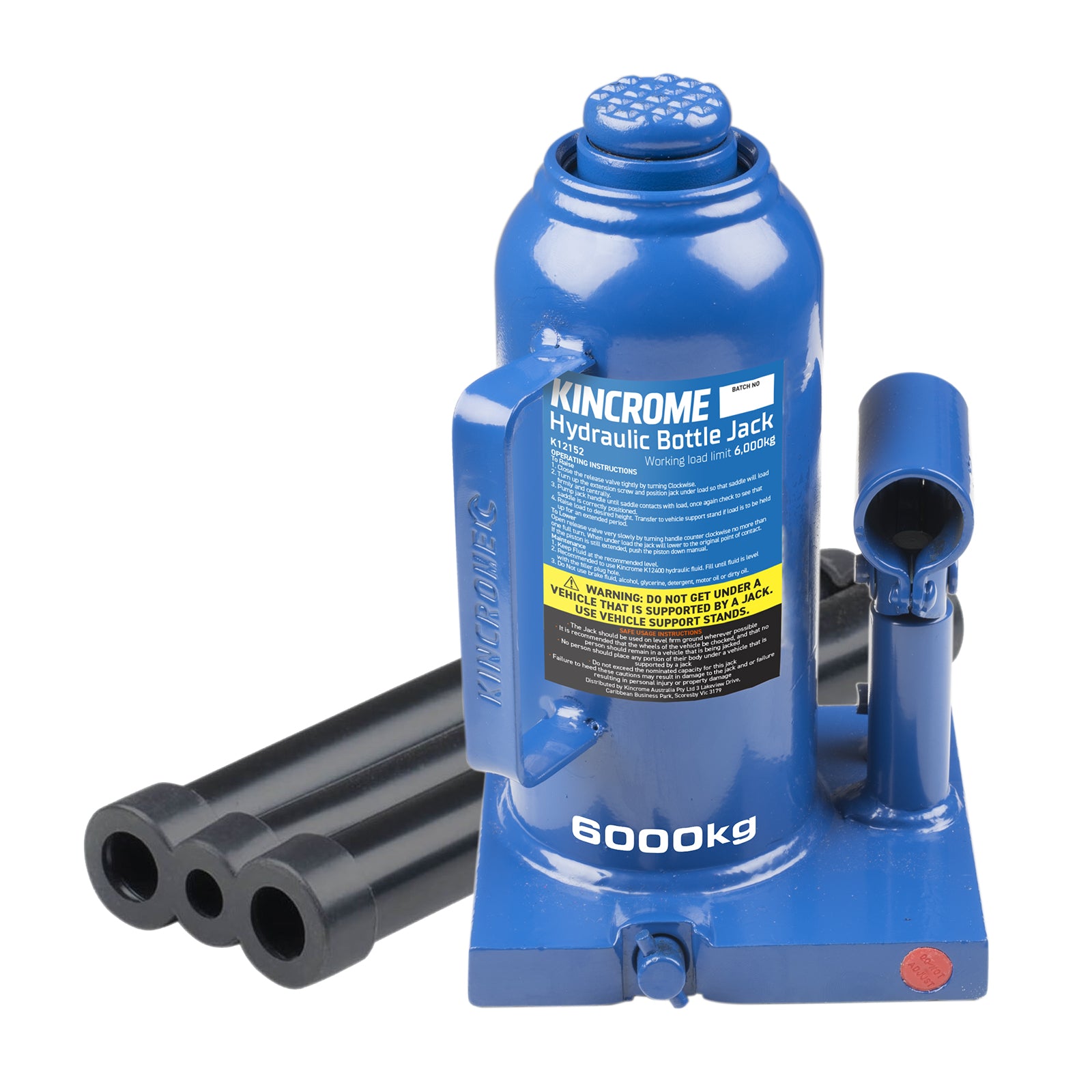 Kincrome Bottle Jack 6000Kg Welded K12152