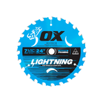 OX 184mm 24T TCT Lightning Circ Saw Blade for Wood OX-LTCTW24-7.25