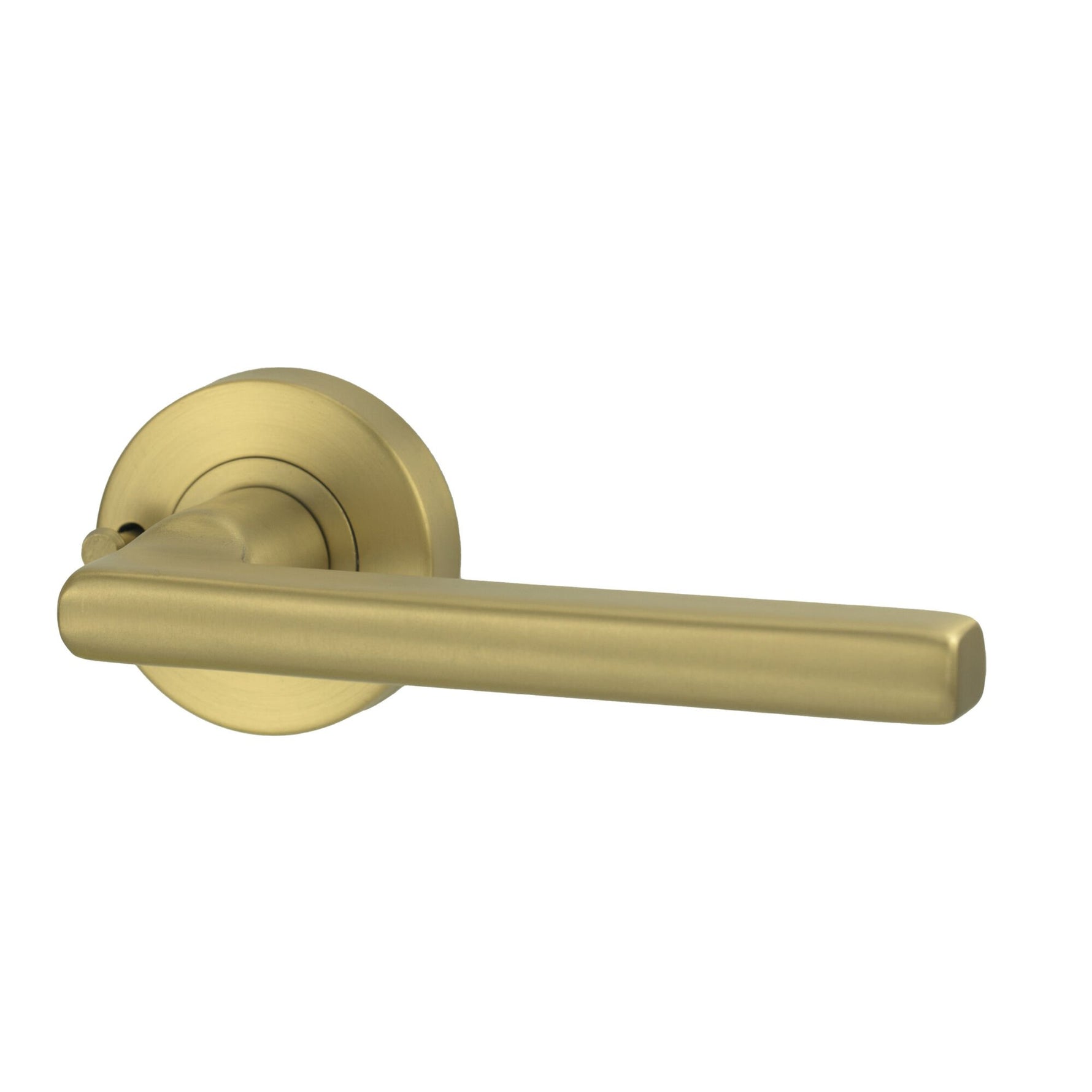 Lockwood Lever V4 Satin Brass PVD Privacy Set With Latch VIV2/V4SBPVD