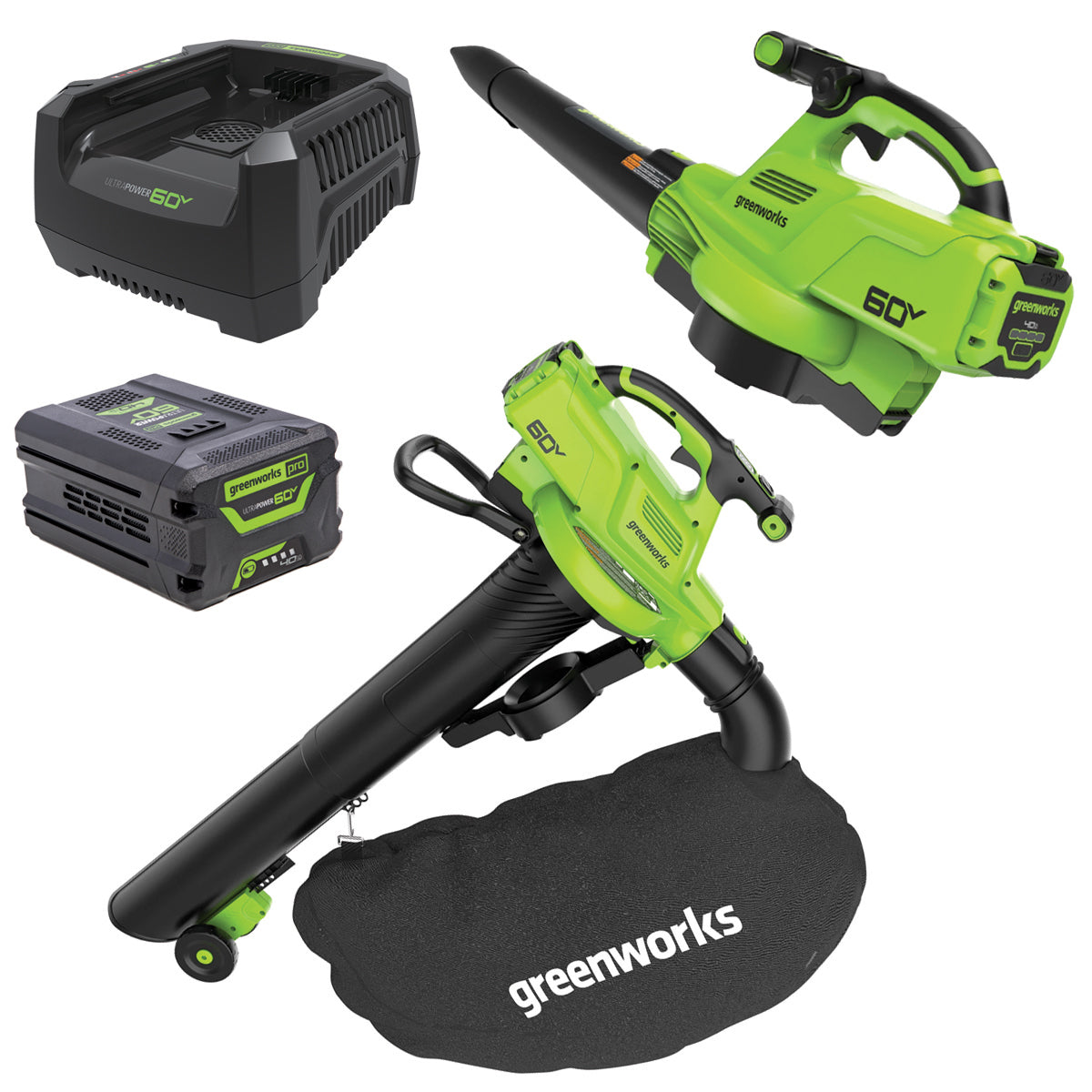 Greenworks 60V 1 x 4.0Ah Vacuum Blower Kit 2409507AU