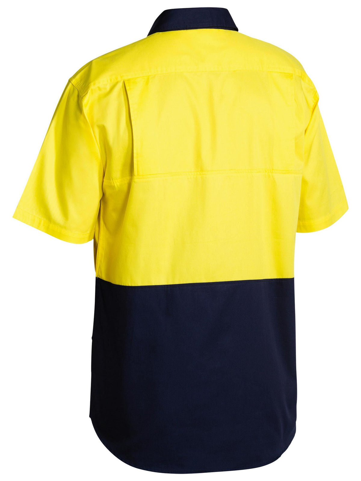 Bisley Workwear BS1895 Men's Yellow/Navy 6XL Hi Vis Cool Lightweight Drill Shirt BS1895_TT016XL