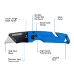 Kincrome Folding Utility Knife Plastic K6100