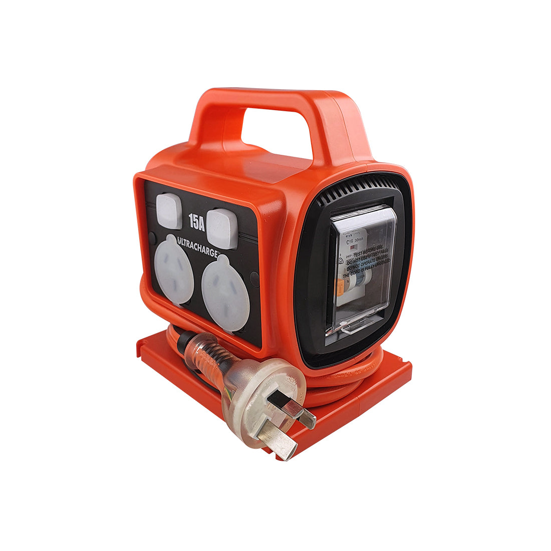 ULTRACHARGE 15A 4 Way Rcd Safety Power Block 15A Plug UR115/4R