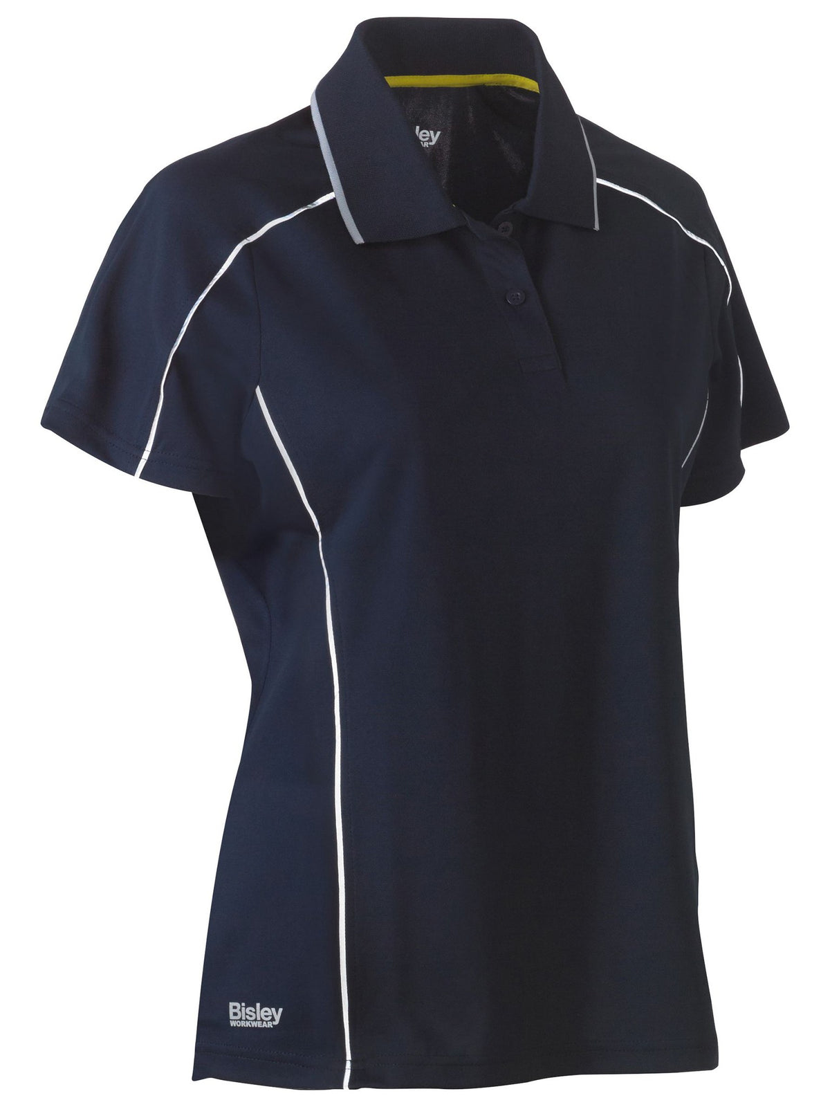 Bisley Workwear BKL1425 Women's Navy 12 Cool Mesh Polo With Reflective Piping BKL1425_BPCT12