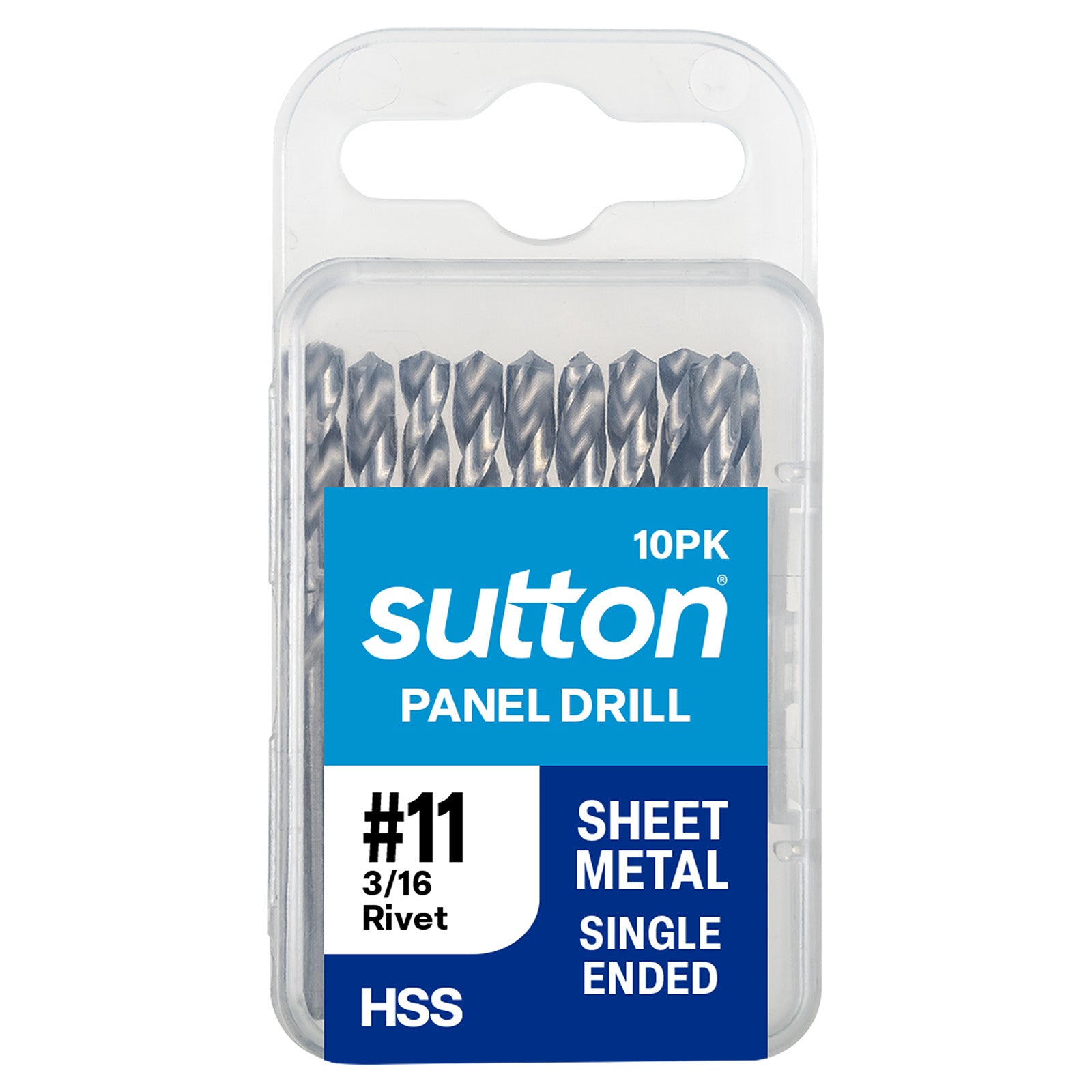 Sutton Tools Drill Panel Shortie Hss Brt #11 (4.85Mm) 10Pk D1320485