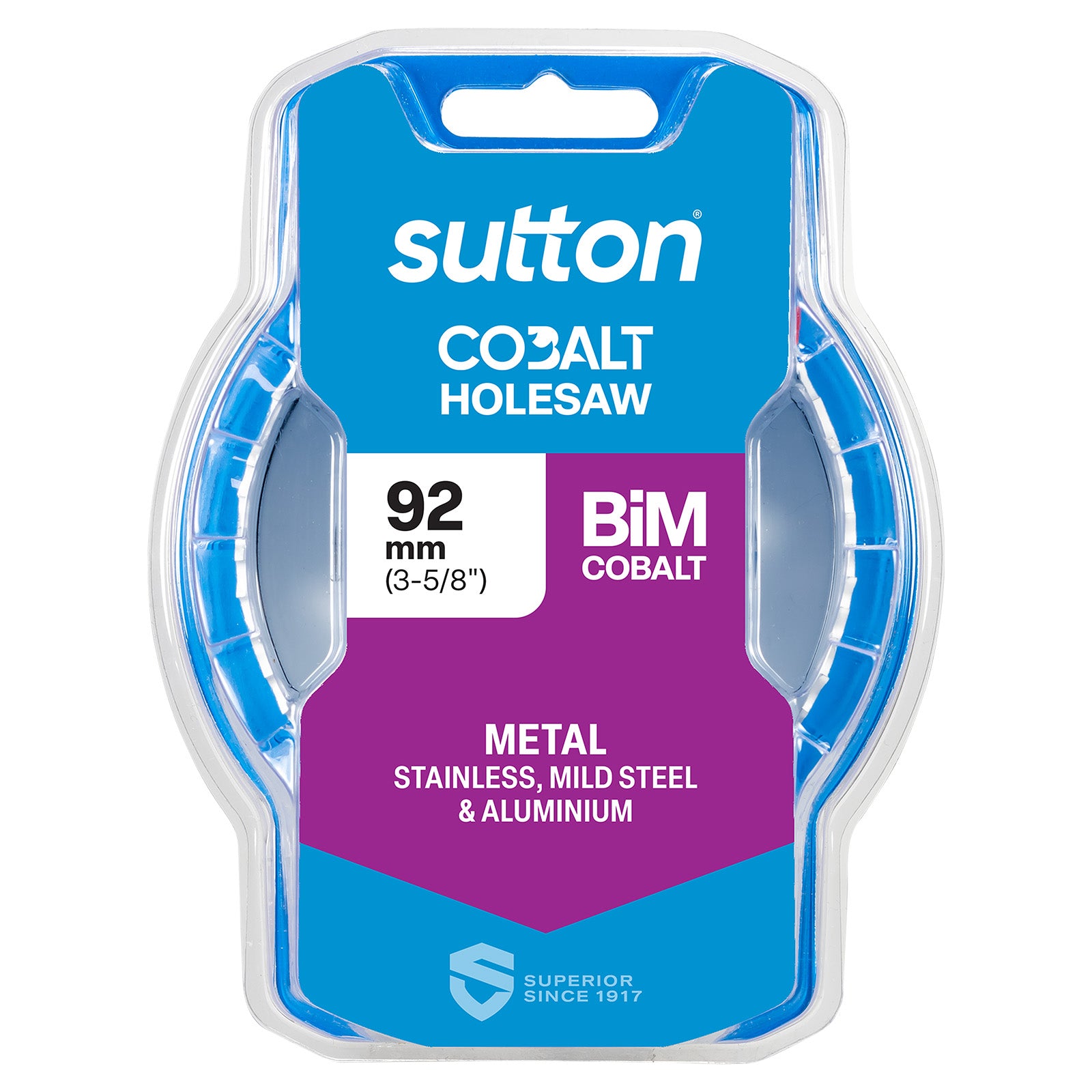 Sutton Tools Holesaw Bi-Metal Cobalt Hd-Cobalt Hangpack 92Mm H1250920
