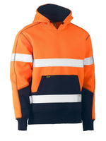 Bisley Workwear BK6619T Men's Orange/Navy 3Xl Taped Two Tone Fleece Hoodie Pullover