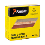 Paslode 75x3.06mm Pneumatic D-Head Bright Framing Nails - 3000 Pack B20467