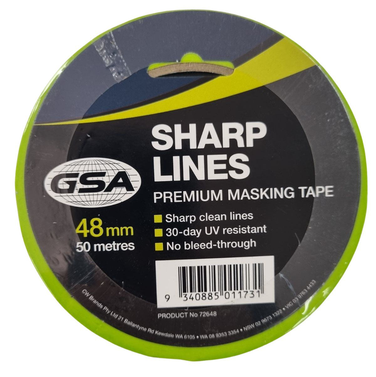 GSA Sharp Lines 30-Day Masking Tape 48mm x 50m 72648