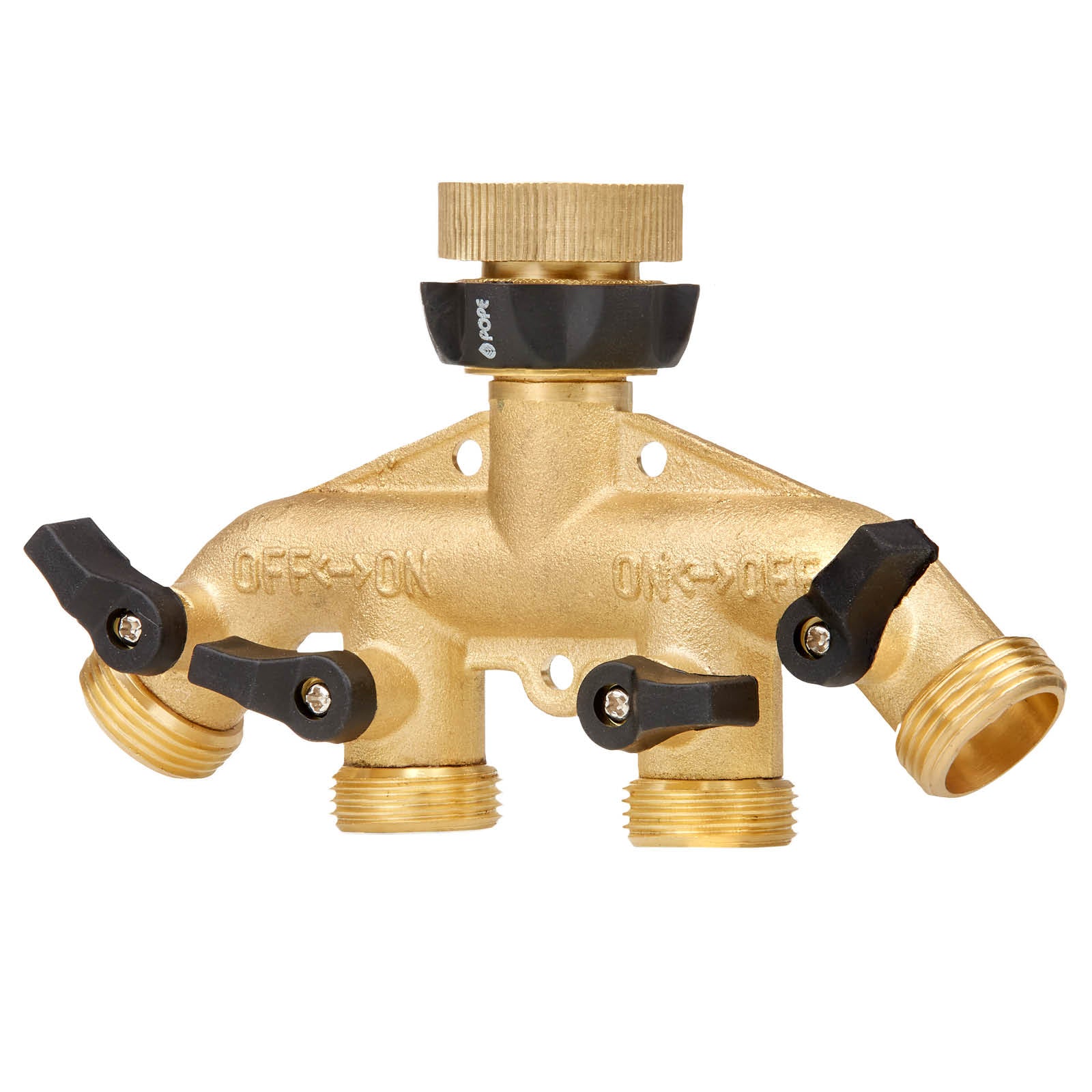 Pope Tap Outlet 4Way Brass
