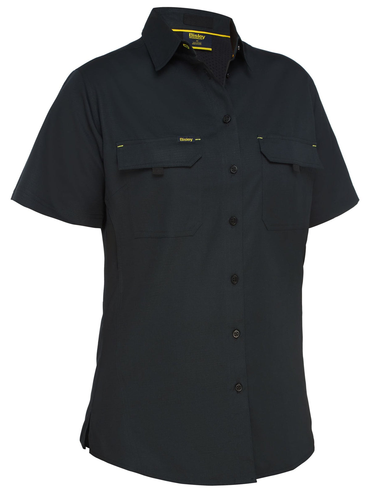 Bisley Workwear BL1414 Women's Black 18 X Airflow™ Ripstop Shirt BL1414_BBLK18