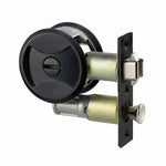 Lockwood Symmetry Round Cavity Sliding Door Matt Black Privacy Set DP 7400MBKDP
