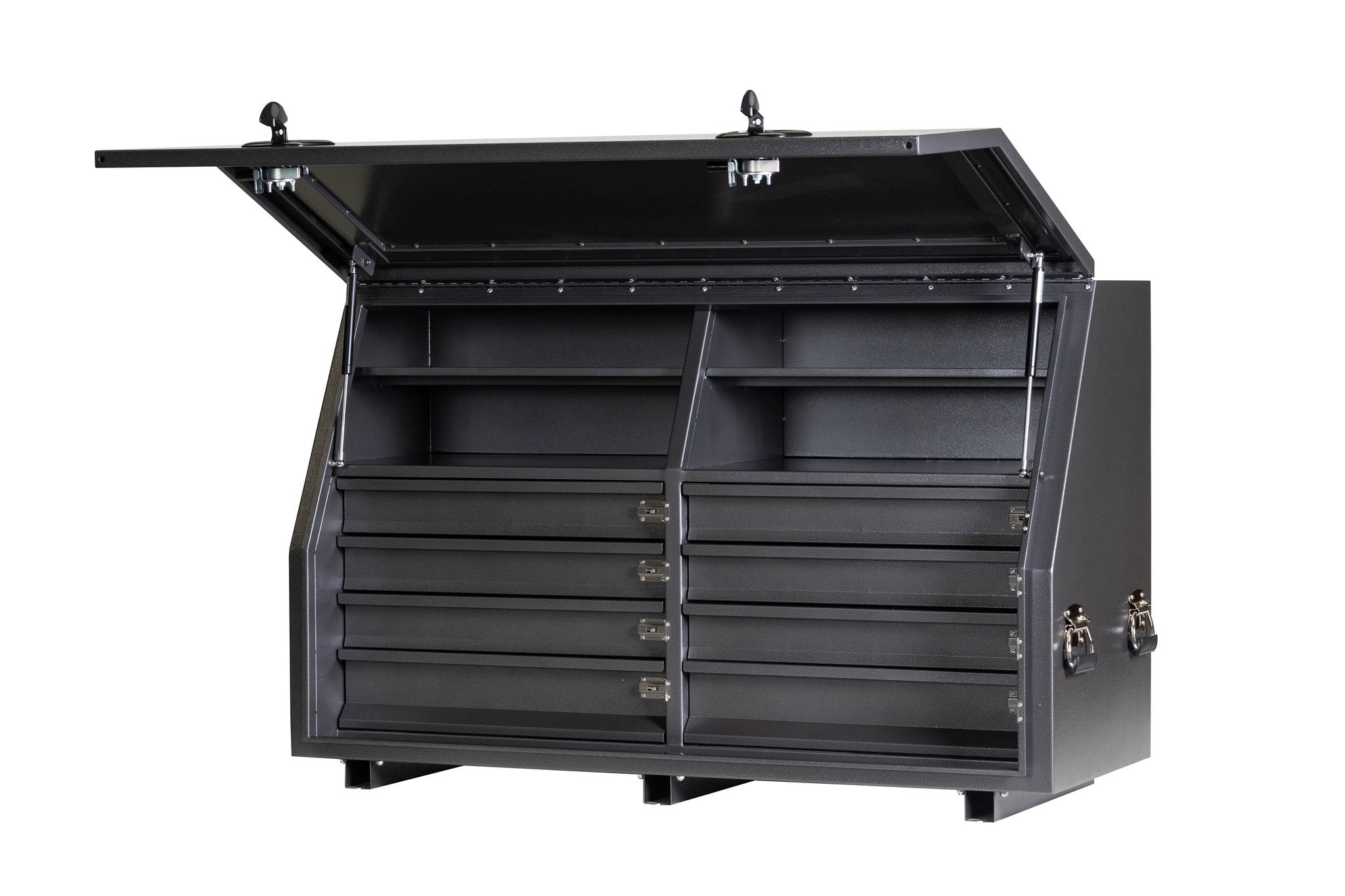 KA Boxes 8 Drawers (4 Side by Side) 4 Shelves - Charcoal Grey KA1360D8CG
