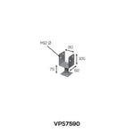 Vuetrade Post Support - 75mm X 90mm Full Stirrup VPS7590