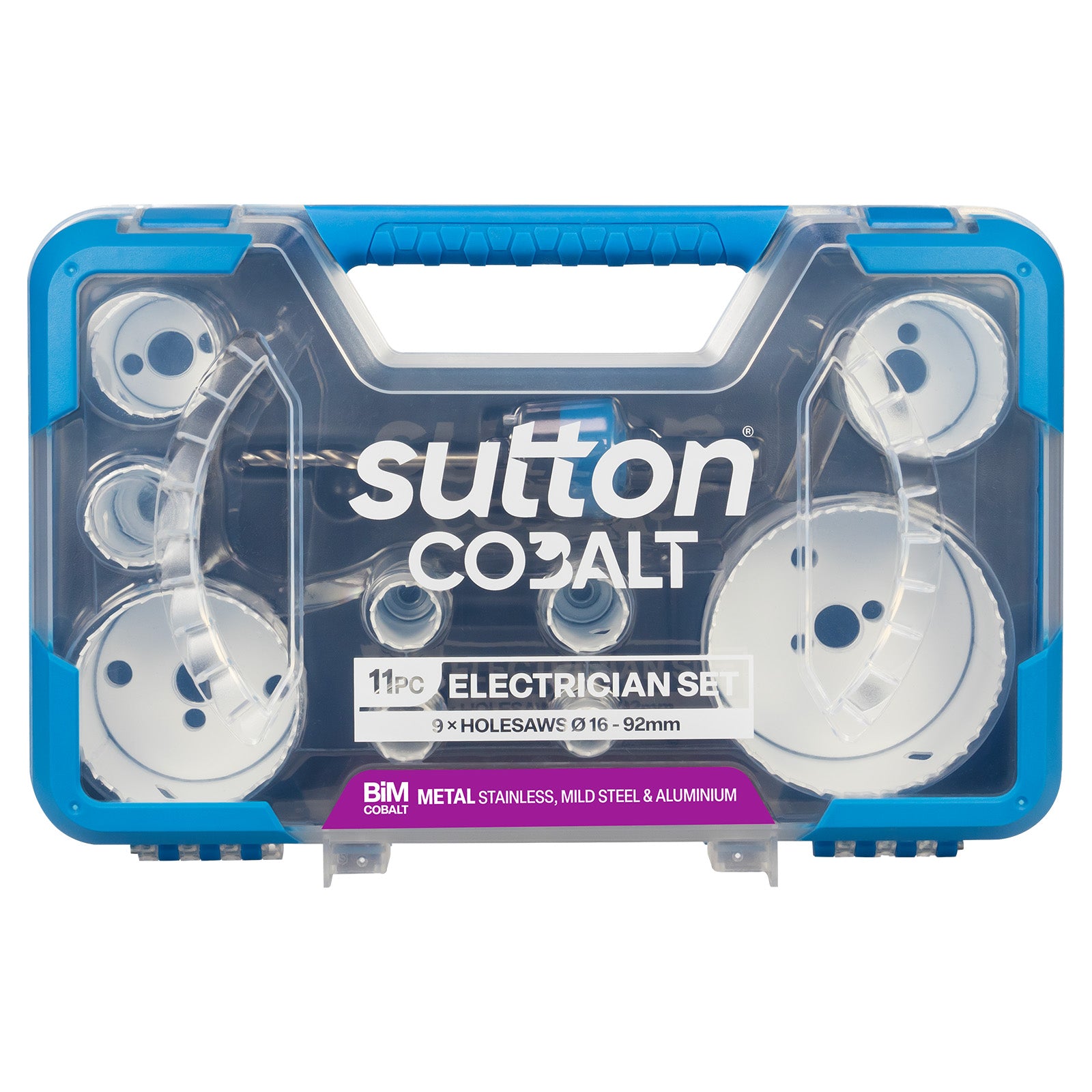 Sutton Tools Holesaw Bi-Metal Cobalt Electric Set 16-92Mm 11Pc H125SE11A