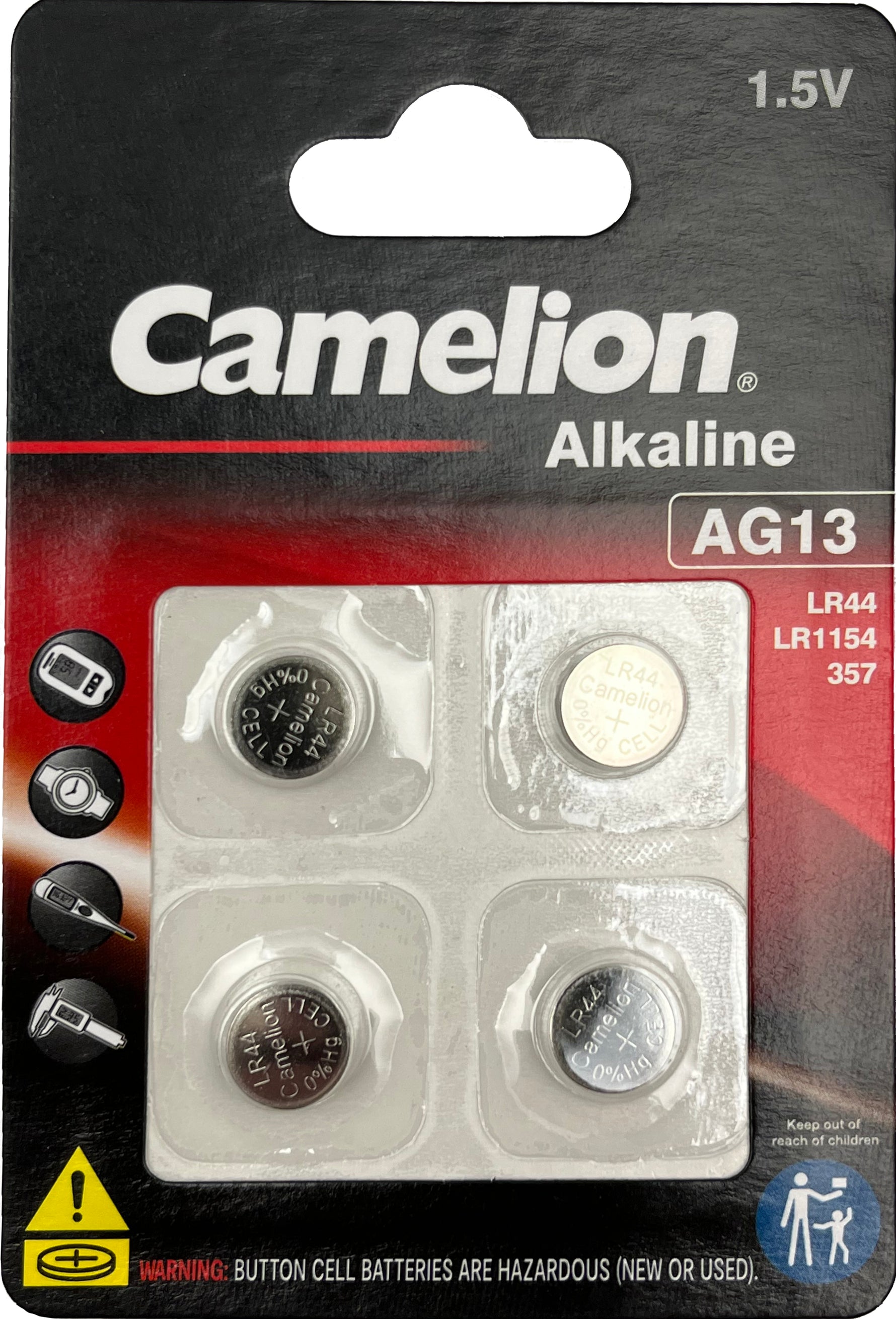 CAMELION Alkaline LR44/AG13 Cs-BP4 CALR44/4CS
