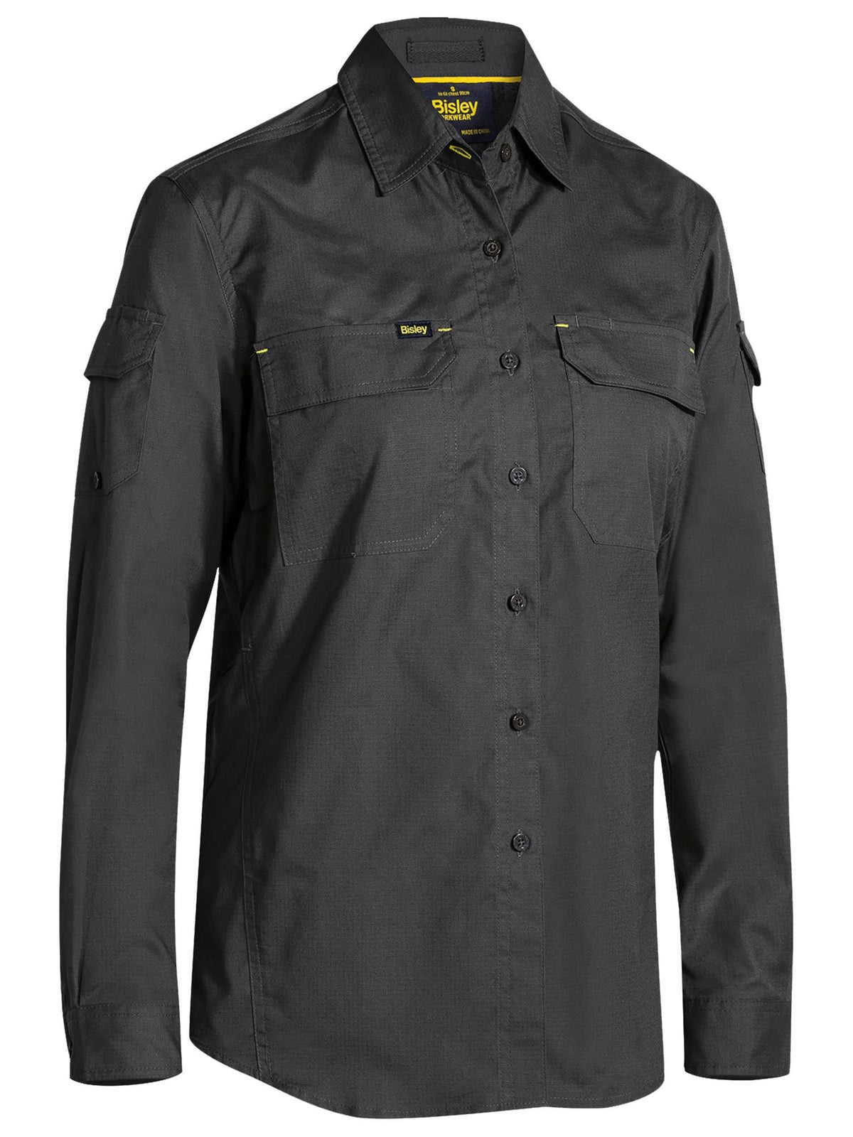 Bisley Workwear BL6414 Women's Charcoal 10 Womens X Airflow™ Ripstop Shirt BL6414_BCCG10