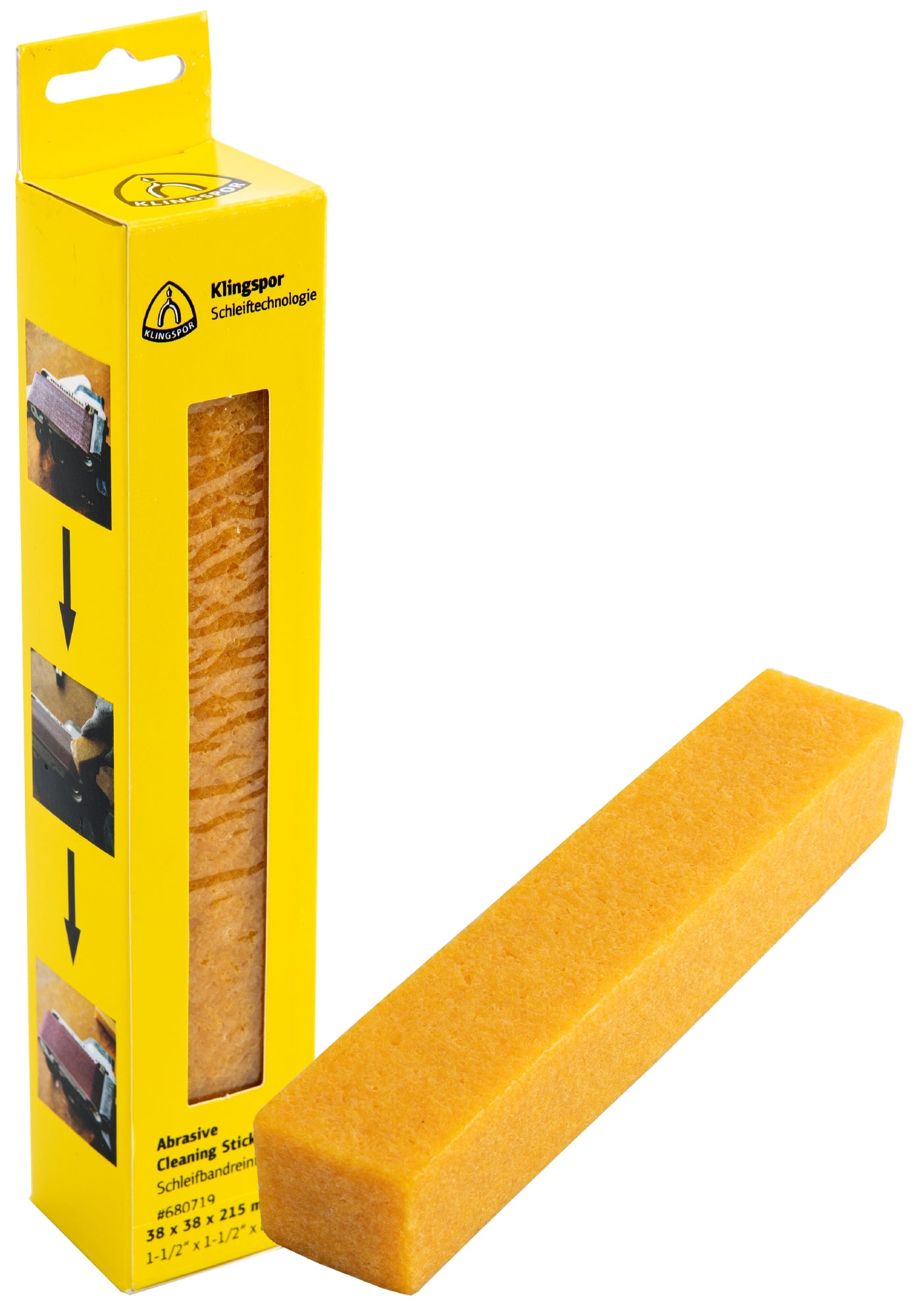 Klingspor 680719 SBR 100 38mm x 215mm x 38mm abrasive cleaning stick