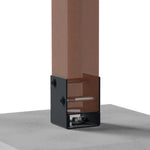 Vuetrade Blackout - Tradies Bolt Down Post Support Black- 90mm VTBPS90BK