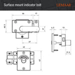 Allegion Indicator Bolt Surf Mnt Dda Sc