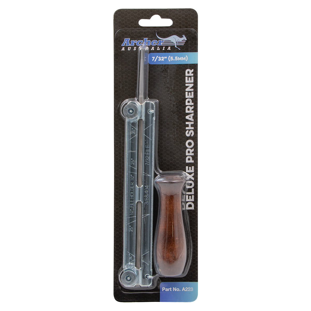Jakmax 7/32‘’ Deluxe Pro Sharpener - Wooden Handle A223-L