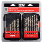 P&N Drill Jobber Hss Bright Set 1-13Mm 25Pc P&N 166044642