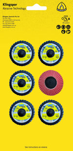 Klingspor 671316 MST 924 mini abrasive flap disc 50mm mixed grains