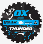 OX 184mm 24T TCT Demo Thunder Circ Saw Blade for Wood OX-TTCTW24-7.25